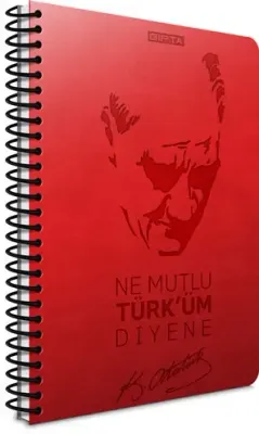 GIPTA DEFTER ATATÜRK 17X24 SPİRALLİ SERT KAPAK 120 YP. ÇİZGİLİ 1550