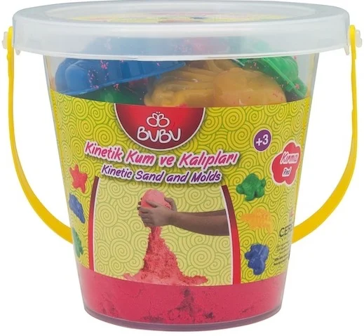 BU-BU KİNETİK KUM KOVA 500 GR. KIRMIZI BUBU-KU0024