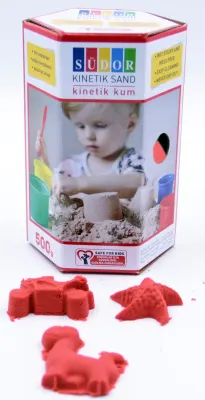 SÜDOR KİNETİK KUM KUTULU 500 G KIRMIZI KS01-3