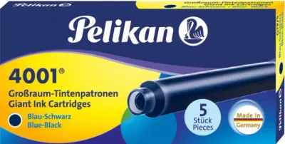 PELİKAN DOLMA KALEM  KARTUŞU UZUN MAVİ-SİYAH GTP5