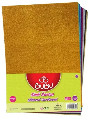BU-BU SİMLİ KARTON 20x30 10 RENK KARIŞIK F0019