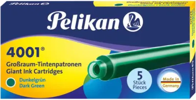 PELİKAN DOLMA KALEM  KARTUŞU UZUN YEŞİL GTP5