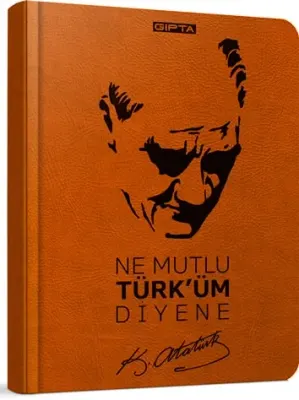 GIPTA DEFTER ATATÜRK 13X21 İP DİKİŞ SERT KAPAK 120 YP. ÇİZGİLİ 2599