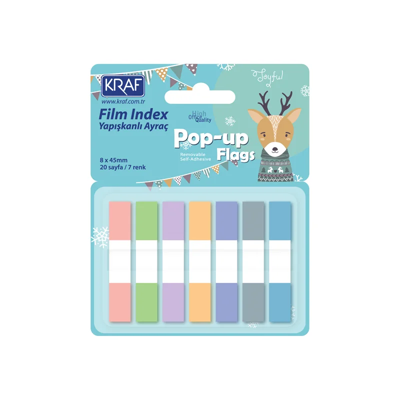 KRAF INDEX FILM (PP) 8x45 MM POP-UP 7 RENK x 20 YP 51250