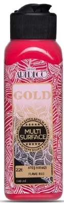 ARTDECO AKRİLİK BOYA GOLD MULTI-SURFACE 140 ML ATEŞ KIRMIZI Y-G70R-226