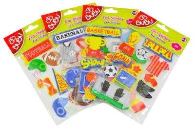 BU-BU EVA STİCKER 3D SPOR STAND 24 LÜ BUBU-STS018