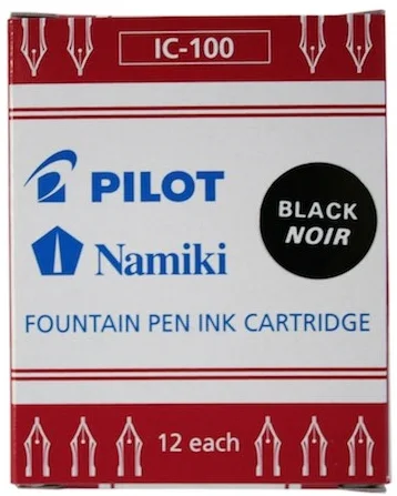 PILOT DOLMA KALEM  KARTUŞU CAPLESS SİYAH 12 Lİ IC-100-B