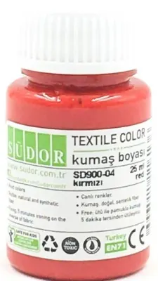 SÜDOR KUMAŞ BOYASI 25 ML KIRMIZI SD900-04