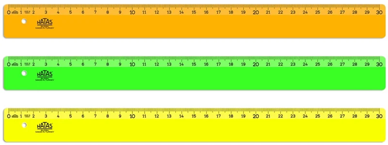HATAS CETVEL OPAK NEON ÖĞRENCİ 30 CM 00146