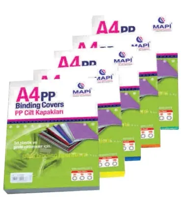 MAPİ CİLT KAPAĞI PP A4 450 MİC. SİYAH 50Lİ 2042501