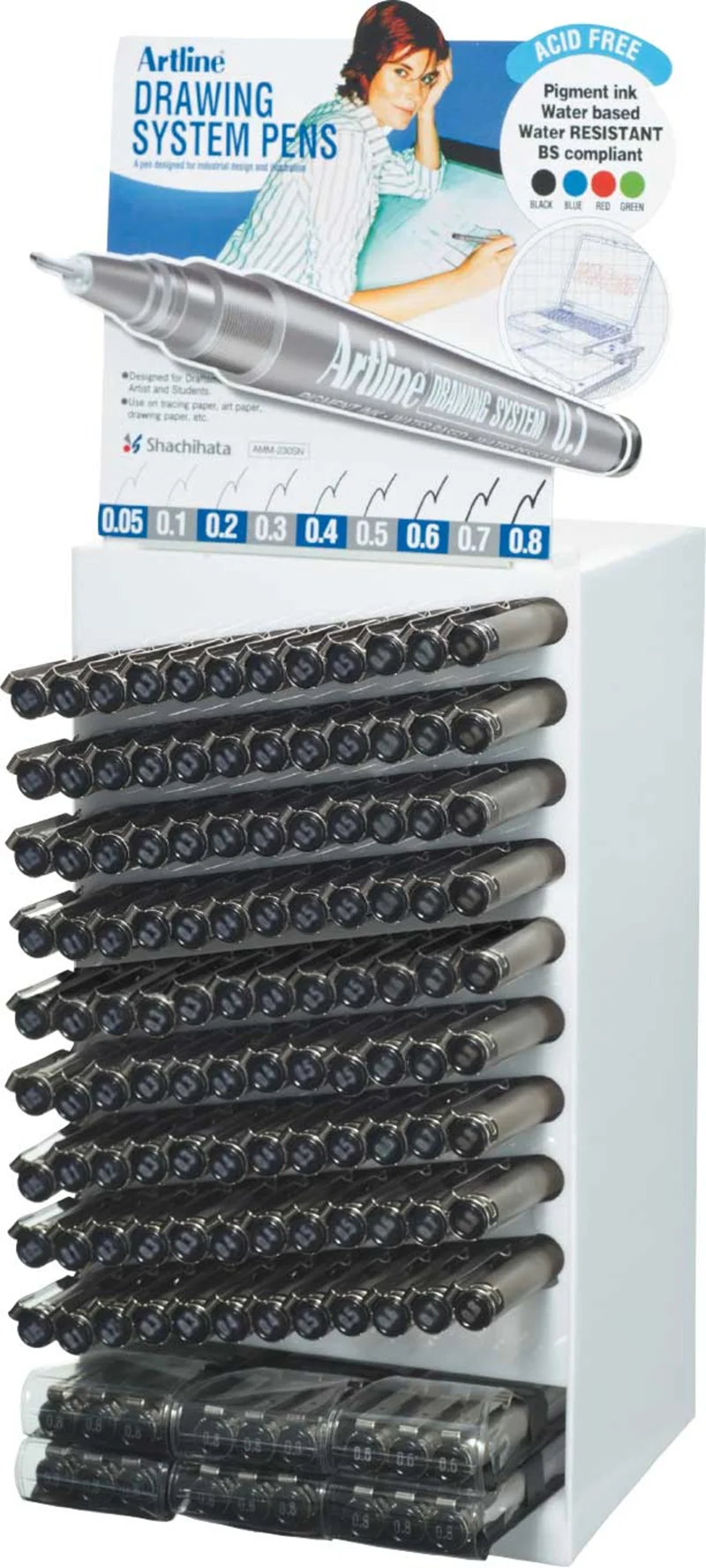 ARTLINE STAND DRAWING SYSTEM DISPLAY (108 ADET) EMPTY A-AMM-230SN EMP