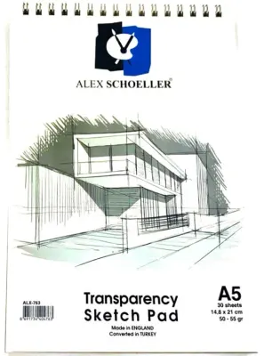 ALEX ESKİZ BLOK SPİRALLİ A5 50/55 GR 30 LU ALX-763