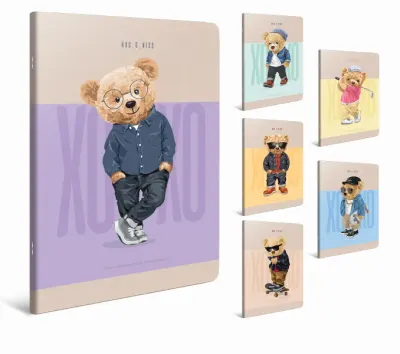 GIPTA DEFTER XOXO A4 TEL DİKİŞ KARTON KAPAK 60 YP. KARELİ 6269