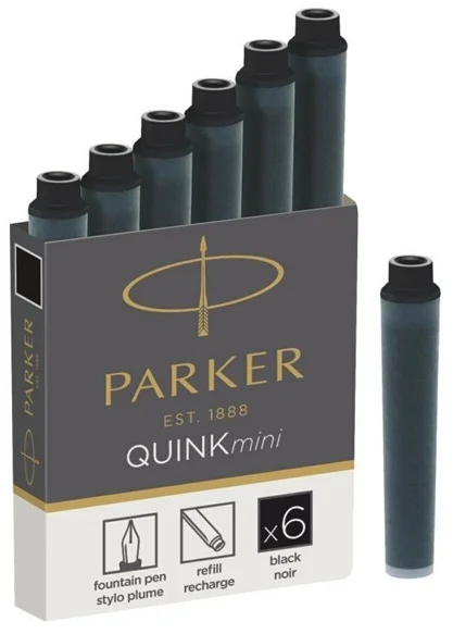 PARKER DOLMA KALEM KARTUŞU QUINK KISA 6 LI SİYAH 1950407