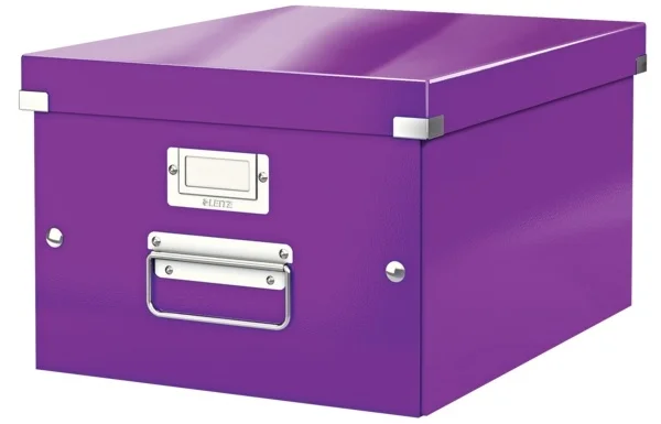 LEITZ SAKLAMA KUTUSU WOW CLICK &amp; STORE ORTA BOY L-6044 MOR