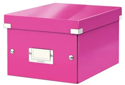 LEITZ SAKLAMA KUTUSU WOW CLICK &amp; STORE KÜÇÜK BOY L-6043 PEMBE