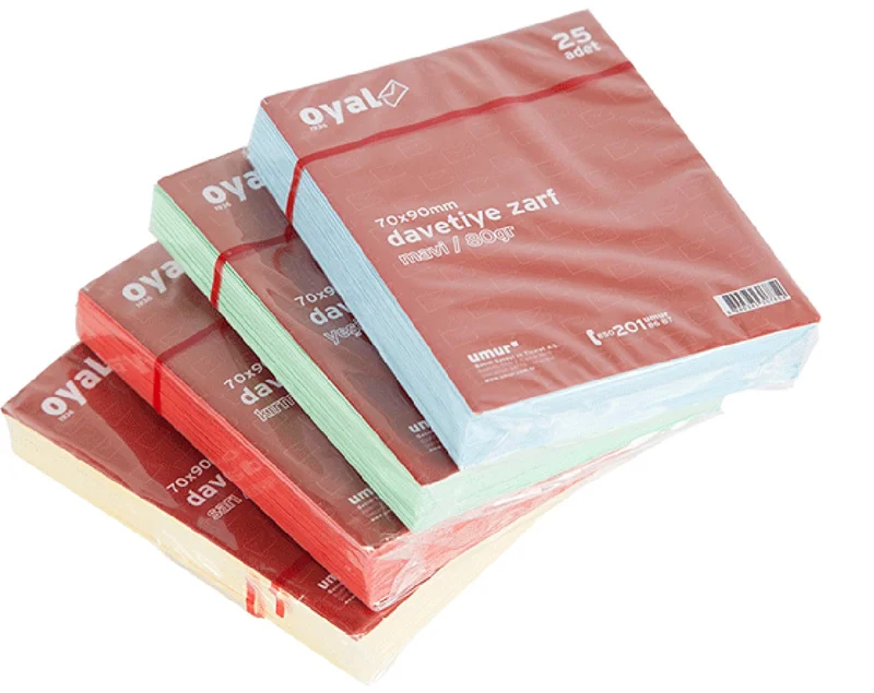 OYAL ZARF DAVETİYE 7x9 80 GR POŞETLİ PEMBE 25 Lİ 30008208