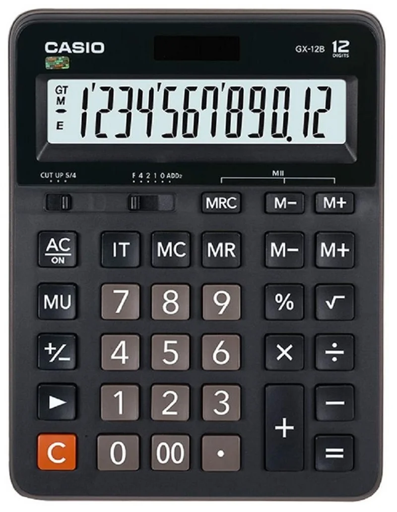 CASIO HESAP MAKİNESİ MASAÜSTÜ GX-12B 12 HANE