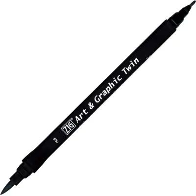 ZIG ART&amp;GRAPHIC TWIN TUT-80 009 BLACK