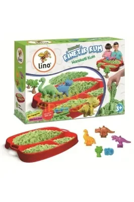 LINO KİNETİK KUM SETİ DİNAZORLAR 350 GR KUM+6 KALIP LN-553