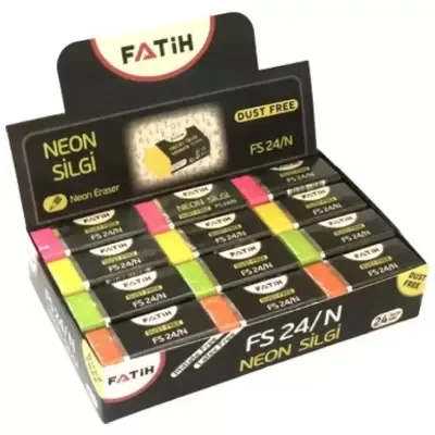 FATİH FS24 NEON RENKLİ SİLGİ 24 LÜ 36025 (ÖZEL FİYAT)
