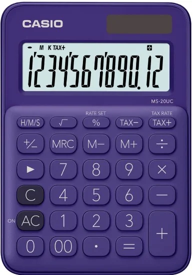 CASIO HESAP MAKİNESİ MASAÜSTÜ MS-20UC-PL 12 HANE