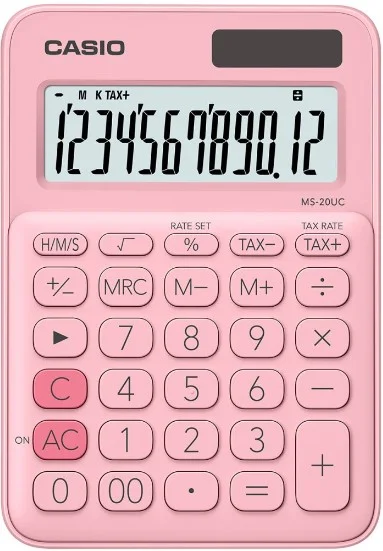 CASIO HESAP MAKİNESİ MASAÜSTÜ MS-20UC-PK 12 HANE