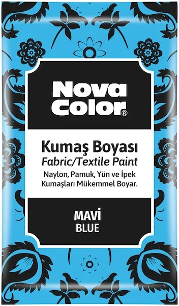 NOVA COLOR KUMAŞ BOYASI TOZ 12 GR MAVİ NC-902