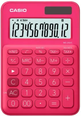 CASIO HESAP MAKİNESİ MASAÜSTÜ MS-20UC-RD 12 HANE