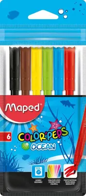 MAPED KEÇELİ KALEM COLOR'PEPS OCEAN  6 LI PLASTİK POŞET 845723