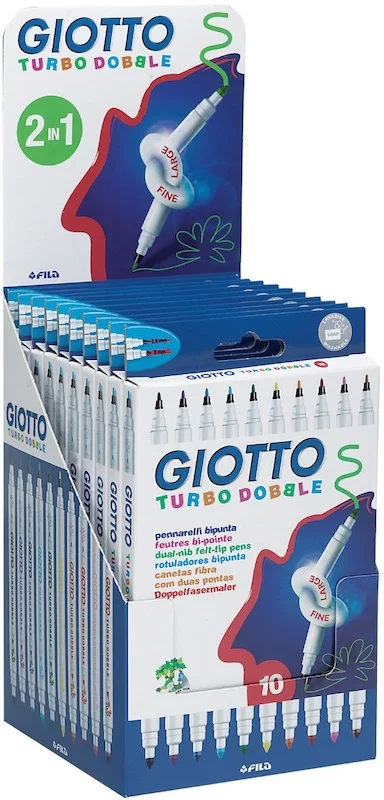 GIOTTO KEÇELİ KALEM TURBO DOBBLE 10 LU ASKILI PAKET 424600