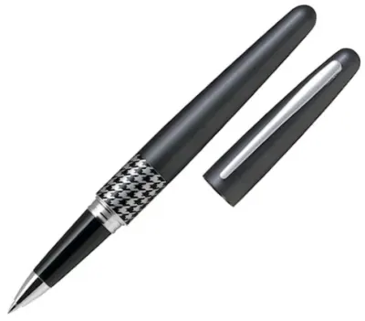 PILOT ROLLER KALEM MR-3 MEDIUM RETRO POP METALİK GRAY & HOUNDSTOOTH BL-VBMR3-7-HT-B-E