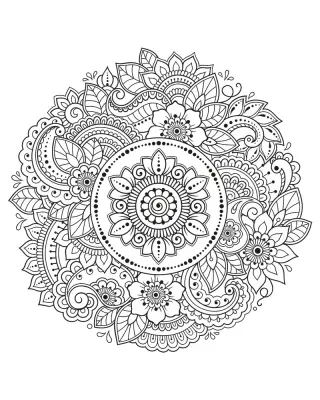 ARTDECO TUVAL DESENLİ 40x50 CM OTANTİK MANDALA 2 Y-100-P40.05