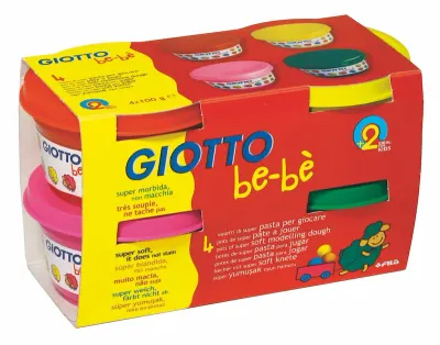 GIOTTO OYUN HAMURU BEBE 4 RENK x 100 GR (SARI-KIRMIZI-PEMBE-YEŞİL) 464902