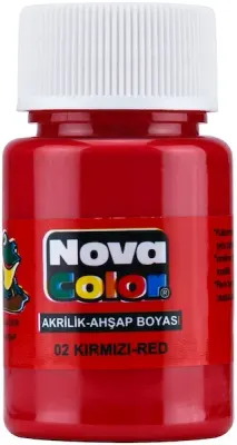 NOVA COLOR AKRİLİK BOYA ŞİŞE 30 CC KIRMIZI NC-170