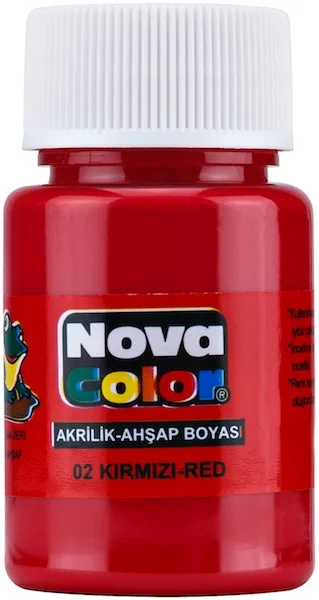 NOVA COLOR AKRİLİK BOYA ŞİŞE 30 CC KIRMIZI NC-170