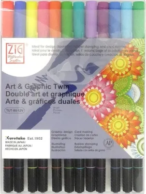 ZIG ART&amp;GRAPHIC TWIN TUT-80/12VBR 12Lİ BRIGHT