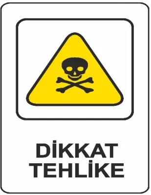 EKSTRAFİX UYARI LEVHASI 203 YUL-309 16x24 CM DİKKAT TEHLİKE