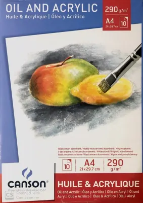 CANSON YAĞLI ve AKRİLİK BOYA BLOĞU LEISURE A4 290 GR 10 SF 200005785