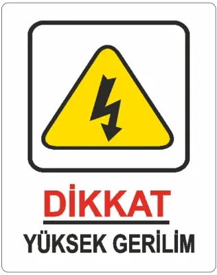 EKSTRAFİX UYARI LEVHASI 204 YUL-426 25x35 CM DİKKAT YÜKSEK GERİLİM