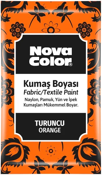 NOVA COLOR KUMAŞ BOYASI TOZ 12 GR TURUNCU NC-906