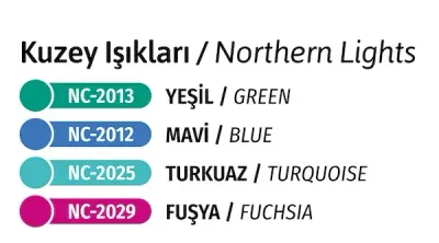NOVA COLOR AKRİLİK POURİNG SET KUZEY IŞIKLARI NC-2513