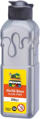 NOVA COLOR AKRİLİK BOYA 250 GR GÜMÜŞ NC-3036