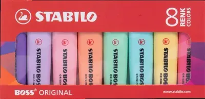 STABILO FOSFORLU KALEM BOSS ORIGINAL SET  8 Lİ PASTEL