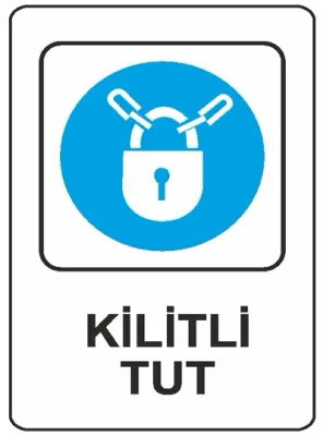 EKSTRAFİX UYARI LEVHASI 203 YUL-310 16x24 CM KİLİTLİ TUT