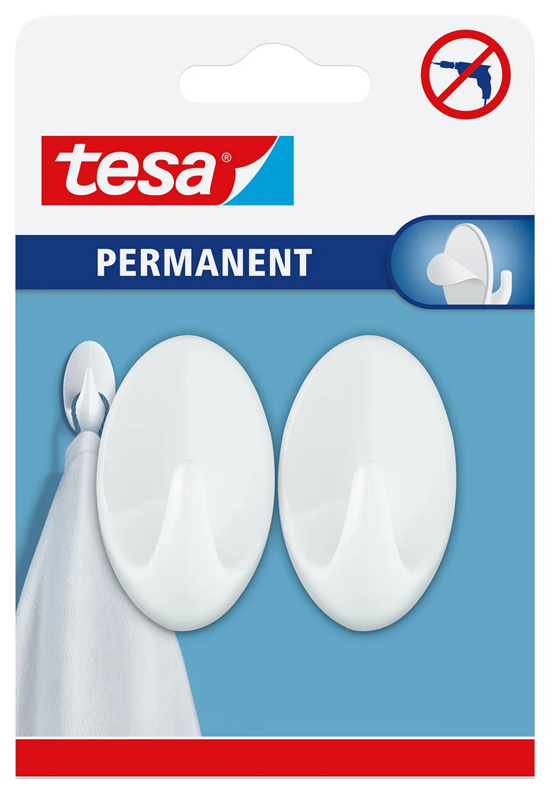 TESA ASKI PERMANENT OVAL BÜYÜK BEYAZ 66603-00000-0