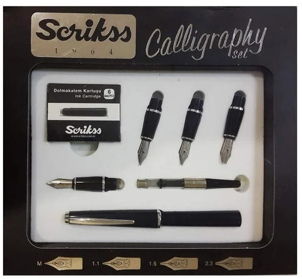 SCRIKSS KALİGRAFİ KALEMİ SETİ SİYAH