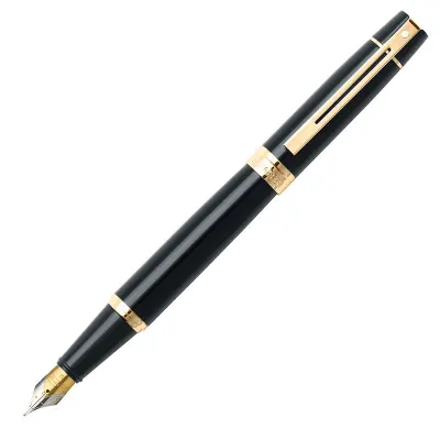 SHEAFFER DOLMA KALEM 300 SERİSİ 9325-0 PARLAK SİYAH ALTIN M UÇ