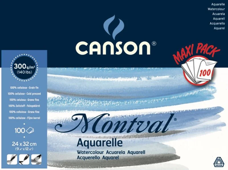 CANSON SULU BOYA BLOĞU MONTVAL 24x32 300 GR 100 SF 200006651
