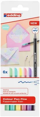 EDDING GRAFİK KALEMİ E-1200 PASTEL 6 LI